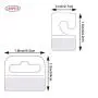120Pcs Self Adhesive Plastic Hang Clear Tabs Hooks Display Card for Store Retail Display Slat wall Hook Hangers, J-Hook & Slot Hole Pegboard Hang Tabs 2 Styles - Multiple Pack Foldable 0.4mm Thickness