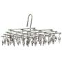HDWY Stainless Steel 35 Clips Folding Underwear Hanging Bra Sock Laundry Hanger Drying Clothes Rack Dryer