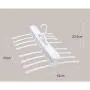 Mitlife Clothes Hangers Space Saving 8 in 1 Plastic Hangers Multi-Function Creative Folding Hangers Magic Clother Hangers Organizer in Wardrode Adjustable Drying Rack (White)
