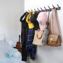 WEBI Coat Rack Wall Mounted,10 Hooks for Hanging Coats,30 Inch Hook Rack Hook Rail Coat Hanger Wall Mount for Backpack,Clothes,Jacket,Black,2 Packs