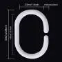 L-BOST Plastic Shower Curtain Rings Curtain C Rings Hooks Hanger Bath Drape Loop Clip Glide, Pack of 36 (White) L-BOST Plastic Shower Curtain Rings Curtain C Rings Hooks Hanger Bath Drape Loop Clip Glide, Pack of 36 (White)