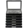 60 Piece Black Ebony Wood Pen Display Case Storage and Fountain Pen Collector Organizer Boxes with Glass Window Six Level Display Case with Drawers 60 Piece Black Ebony Wood Pen Display Case Storage and Fountain Pen Collector Organizer Boxes with Glass Window Six Level Display Case with Drawers
