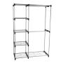 Smart-Home Closet Portable Clothes Hanger Garment Organizer Storage Rack Shelf Rod (Sliver, 44 3/4”(L) x 18”(W) x 67 3/4” (H))