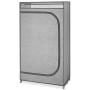 Whitmor Portable Wardrobe Clothes Closet Storage Organizer with Hanging Rack - Grey Color - No-tool Assembly - See Through Window - Washable Fabric Cover - Extra Strong & Durable - 19.75 x 36 x 64”