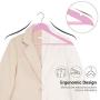 SONGMICS 20-Pack Solid Wood Hangers, Coat Hangers with Shoulder Notches, Trousers Bar, 360° Swivel Hook, Non-Slip for Jackets, Shirts, Dresses, Pink UCRW02PK