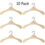 20pcs 12CM Wooden Non-Slip Space Saving Mini Laundry Hook Clothes Hangers Drying Rack for Dolls Shirts Dresses Sweaters