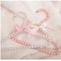 10pcs Random Color 20cm Children Pearl Hanger Fashion Dog Hangers for Clothes Pegs Baby Pearl Plastic Pet Hangers