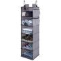 StorageWorks Hanging Closet Organizer, 6-Shelf Dorm Room Closet Organizers and Storage, Gray, 42”H x 12”W x 12”D