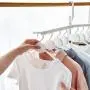 EvaroFly Multipurpose Magic Stretch Folding Hanger, Save Space Storage Clothes Hanger, Household Travel Camping -Pink 52x25cm