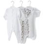 HANGERWORLD 30 White 10inch Kids Baby Toddler Closet Set Wooden Top and Clip Coat Pants Clothes Hangers
