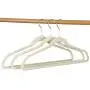 Nova Microdermabrasion No-Slip Velvet Hangers -200 Pack Suit Clothes Hanger Hook Ultra Thin for Shirts Coat, Suit - Space Saving Swivel 360 Degree Beige