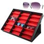 Clina Glasses Jewelry Box, Jewelry Box, 18 Grids Glasses Display Stand Sunglasses Storage Boxes Glasses Jewelry Organizer