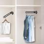 Wall Mounted Clothes Hanger Black Wall Mount Clothes Hanger Laundry Hangers Wall Mount Metal Closet Hooks with Swing Arm Set of 2