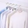 Grey990 5pcs Solid Color Non-Slip Plastic Pants Clothes Hanger Home Groove Drying Rack Blue