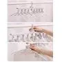 Areskey 2 Pack 8 in 1 Foldable Travel Home Camping Hangers,Space Saving Clothes Hangers,Multi-Function Folding Magic Clothes Hangers (White)