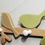Godyluck Home Bird Wooden Wall Hanger Bedroom Wall Clothes Coat Hanger Green Bird Wall Hanging Hook