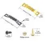 Rustark 120Pcs Heavy Duty Sawtooth Picture Hangers Frame Hanging Hangers Double Hole with Screws - 2 Colors, Golden and Black