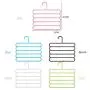10PC Random Color 5-Layer Clothes Hanger Drying Racks Multi-Functional Innovative Hanger Multi-Storey Scarf Racks Anti-Slip Pants Folder Decoration
