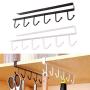 Baomabao 2Pc Kitchen Storage Rack Cupboard Kitchen Wrought Iron Hook 6 Hooks Under-Cabinet Hanger Rack New