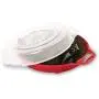 Homz Holiday Wreath Plastic Storage Boxes with Clear Lid (up to 24-Inch Diameter), Red (3-Pack)