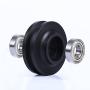 CCJH Antique Style Wood Door Hardware Rhombus Style Rollers Hangers Black (NO SLIDING RAIL)