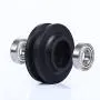 CCJH Antique Style Wood Door Hardware Rhombus Style Rollers Hangers Black (NO SLIDING RAIL)