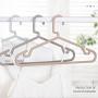 SAASNY Coat Hangers Plastic Hangers,Plastic Coat Hangers,5 Pack Clothes Hangers Thin Plastic Hangers Space Saving Coat Hanger Non Slip Suit Hanger,Grayish White,Dress,Jacket,Heavy Clothes Hangers