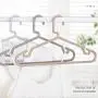 SAASNY Coat Hangers Plastic Hangers,Plastic Coat Hangers,5 Pack Clothes Hangers Thin Plastic Hangers Space Saving Coat Hanger Non Slip Suit Hanger,Grayish White,Dress,Jacket,Heavy Clothes Hangers