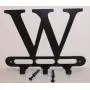 Capital Letter W Monogram Wall Hook Hanger. Satin Black. Solid Steel. Screws Included. Capital Letter W Monogram Wall Hook Hanger. Satin Black. Solid Steel. Screws Included.
