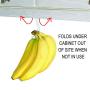 Banana Hook Hanger Under Cabinet Hook Ripens Bananas with Less Bruises, Hang Other Lightweight Kitchen Items, Folds Up Out of Sight When Not in Use, Self-Adhesive + Pre-drilled Screw Holes WHITE Banana Hook Hanger Under Cabinet Hook Ripens Bananas with Less Bruises, Hang Other Lightweight Kitchen Items, Folds Up Out of Sight When Not in Use, Self-Adhesive + Pre-drilled Screw Holes WHITE