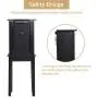 GOFLAME Jewelry Chest Armoire Cabinet Standing with Mirror, Wood Large Ring Necklace Storage Boxes Top Flip Makeup Mirror Classic 33" Tall, Bedroom Jewelry Storage Organizer 5 Drawers, Black GOFLAME Jewelry Chest Armoire Cabinet Standing with Mirror, Wood Large Ring Necklace Storage Boxes Top Flip Makeup Mirror Classic 33" Tall, Bedroom Jewelry Storage Organizer 5 Drawers, Black