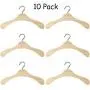 KIPB 10pcs 12CM Wooden Non-Slip Space Saving Mini Laundry Hook Clothes Hangers Drying Rack for Dolls Shirts Dresses Sweaters