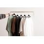 IRIS Metal Garment Rack with Wood Shelf, White and Light Brown