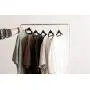 IRIS Metal Garment Rack with Wood Shelf, White and Light Brown IRIS Metal Garment Rack with Wood Shelf, White and Light Brown