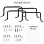 brightmaison Wall Mounted Adjustable Durable Steel Clothes Rack ? Set of 4 ? Drying and Hanging Closet Bar Rail Organizer (Black) brightmaison Wall Mounted Adjustable Durable Steel Clothes Rack ? Set of 4 ? Drying and Hanging Closet Bar Rail Organizer (Black)