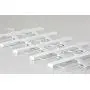 TOPIA HANGER 20-Pack White Deluxe Wooden Pants Hangers, Premium Wood Skirt Hangers, Glossy Finish with Extra Thick Chrome Hooks & Anti-Wrinkle Clips CT03W