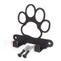 Dog Leash Hook Hanger. Dog Paw. Satin Black Finish. Made in USA. Solid Steel. Screws Included.