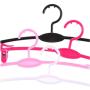 20pcs Random Color Arc Hangers Portable Hook Kids Clothes Hangers Clothes Drying Rack Plastic Bra Design Outdoor Hanging Organizer