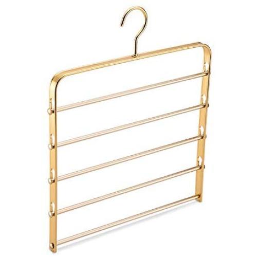 Pant Hangers Durable Slack Hangers Clothes Pants Hangers-Multi Layers Pant Slack Hangers Swing Arm Pants Hangers Storage for Pants Scarf Hanging Multi Layers Stainless Steel Space Saving Clothes