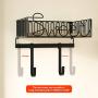 SRIWATANA Ironing Board Hanger Wall Mount, Iron & Ironing Board Holder with Wooden Base