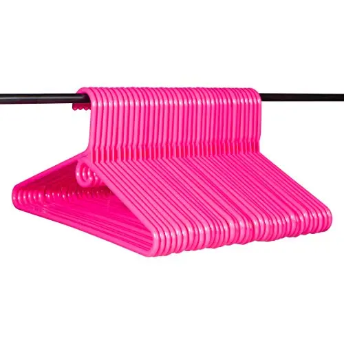 Neaties American Made Pink Super Heavy Duty Plastic Hangers, Plastic Clothes Hangers Ideal for Everyday Use, Clothing Standard Hangers, 36pk