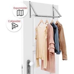 StorageMaid Over The Door Closet Rod ? Heavy-Duty Hanging Clothes Rack Organizer and Hanger for Clothing Or Towels - Great for Home and Dorm Room
