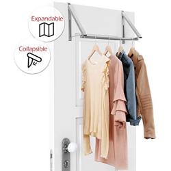 StorageMaid Over The Door Closet Rod ? Heavy-Duty Hanging Clothes Rack Organizer and Hanger for Clothing Or Towels - Great for Home and Dorm Room