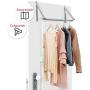 StorageMaid Over The Door Closet Rod ? Heavy-Duty Hanging Clothes Rack Organizer and Hanger for Clothing Or Towels - Great for Home and Dorm Room