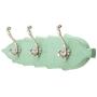 Indianshelf Handmade 1 Artistic Vintage Green Wooden Small Key Hooks Hangers/Hooks for Hanging Coats