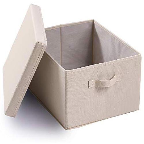 SEMAXE Collapsible File Storage Organizer, Decorative Linen Filing & Storage Office Box,Letter/Legal,Charcoal,1 Pack