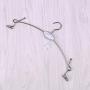 Cabilock Clothes Hanger 5pcs/Pack Stainless Steel Coat Hanger with Curving Tips and Clips for Underwear Bra Panties