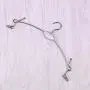 Cabilock Clothes Hanger 5pcs/Pack Stainless Steel Coat Hanger with Curving Tips and Clips for Underwear Bra Panties