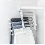 5pcs Random Color 5 in 1 Pant Rack Shelves Stainless Steel Clothes Hangers Multi-Functional Wardrobe Magic Hanger 5pcs Random Color 5 in 1 Pant Rack Shelves Stainless Steel Clothes Hangers Multi-Functional Wardrobe Magic Hanger