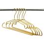 KOOBAY 30Pack 16.5" Gold Aluminum Laundry Wire Clothes Shirt Coat Suit Hangers with PVC-Coated and Notches